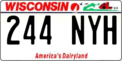 WI license plate 244NYH