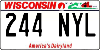 WI license plate 244NYL