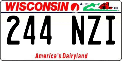 WI license plate 244NZI