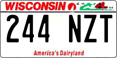 WI license plate 244NZT