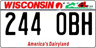 WI license plate 244OBH