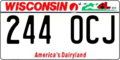 WI license plate 244OCJ