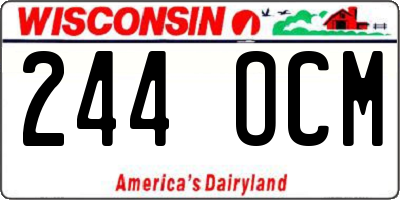 WI license plate 244OCM