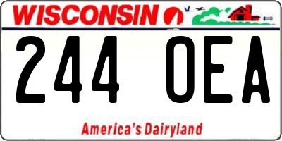 WI license plate 244OEA
