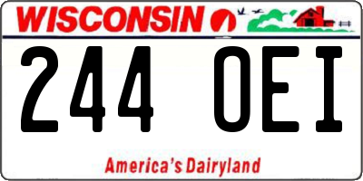 WI license plate 244OEI
