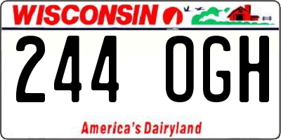 WI license plate 244OGH