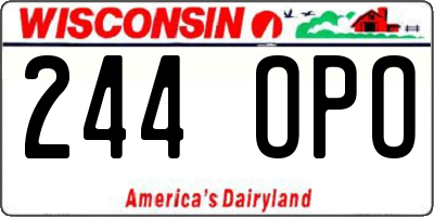 WI license plate 244OPO