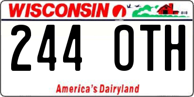 WI license plate 244OTH