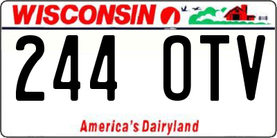 WI license plate 244OTV