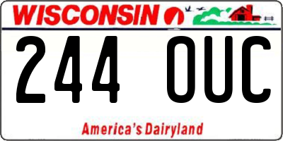 WI license plate 244OUC