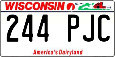 WI license plate 244PJC
