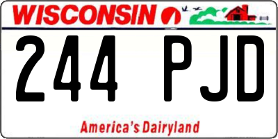 WI license plate 244PJD