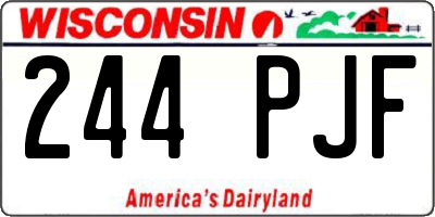 WI license plate 244PJF