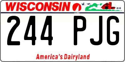 WI license plate 244PJG