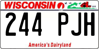 WI license plate 244PJH