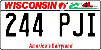 WI license plate 244PJI