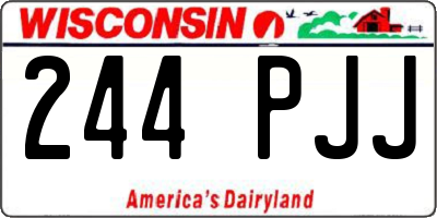 WI license plate 244PJJ