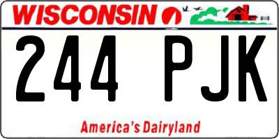 WI license plate 244PJK