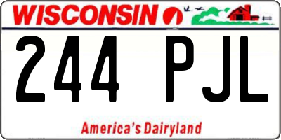 WI license plate 244PJL