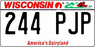 WI license plate 244PJP