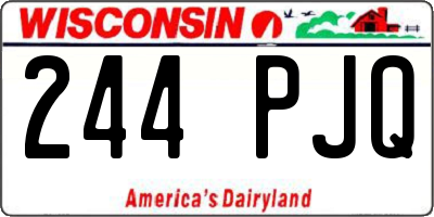 WI license plate 244PJQ