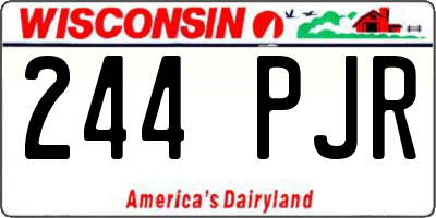 WI license plate 244PJR