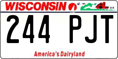 WI license plate 244PJT