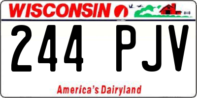 WI license plate 244PJV