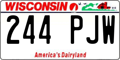 WI license plate 244PJW