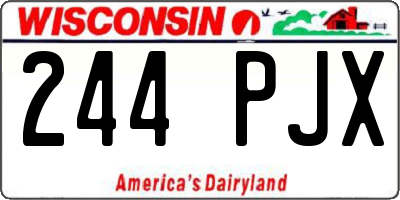 WI license plate 244PJX
