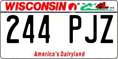 WI license plate 244PJZ