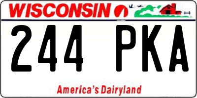 WI license plate 244PKA