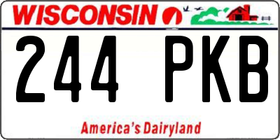 WI license plate 244PKB