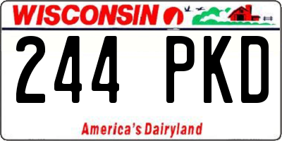 WI license plate 244PKD