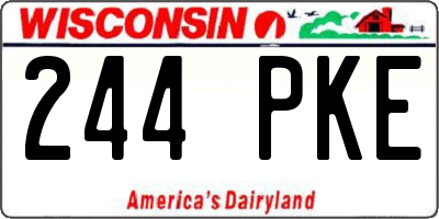 WI license plate 244PKE