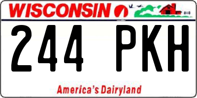 WI license plate 244PKH