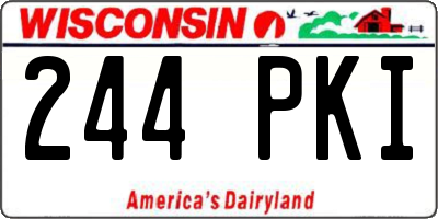 WI license plate 244PKI