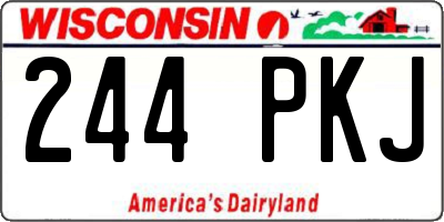 WI license plate 244PKJ