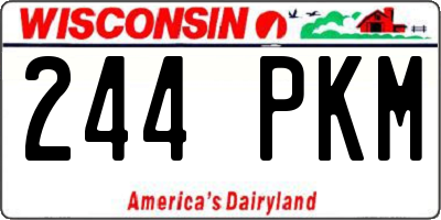 WI license plate 244PKM