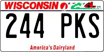 WI license plate 244PKS