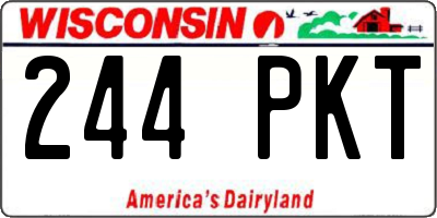 WI license plate 244PKT