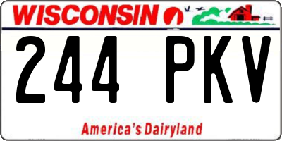 WI license plate 244PKV