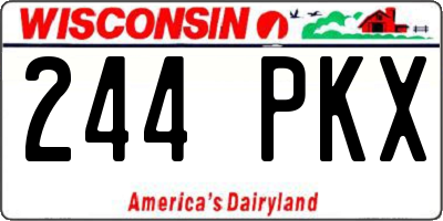 WI license plate 244PKX