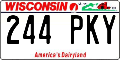 WI license plate 244PKY