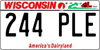 WI license plate 244PLE