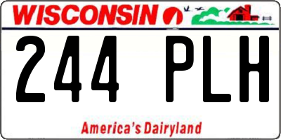 WI license plate 244PLH