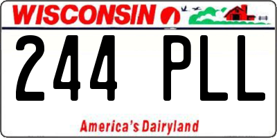 WI license plate 244PLL
