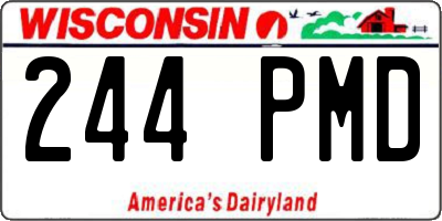 WI license plate 244PMD