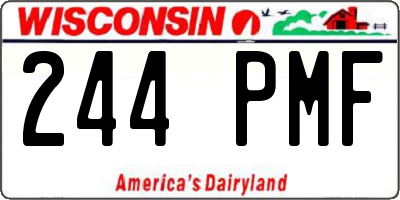 WI license plate 244PMF