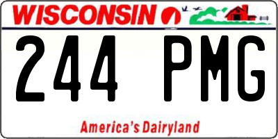 WI license plate 244PMG